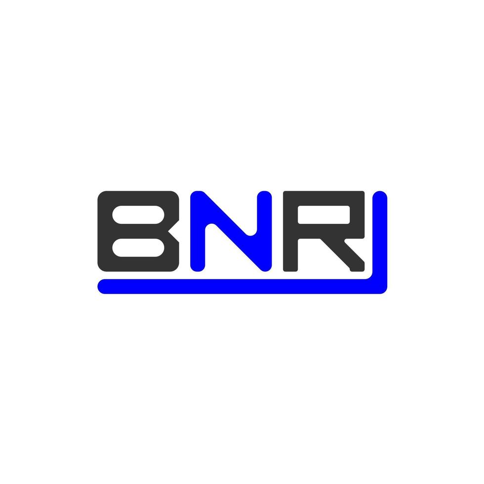 BNR letter logo creative design with vector graphic, BNR simple and modern logo.