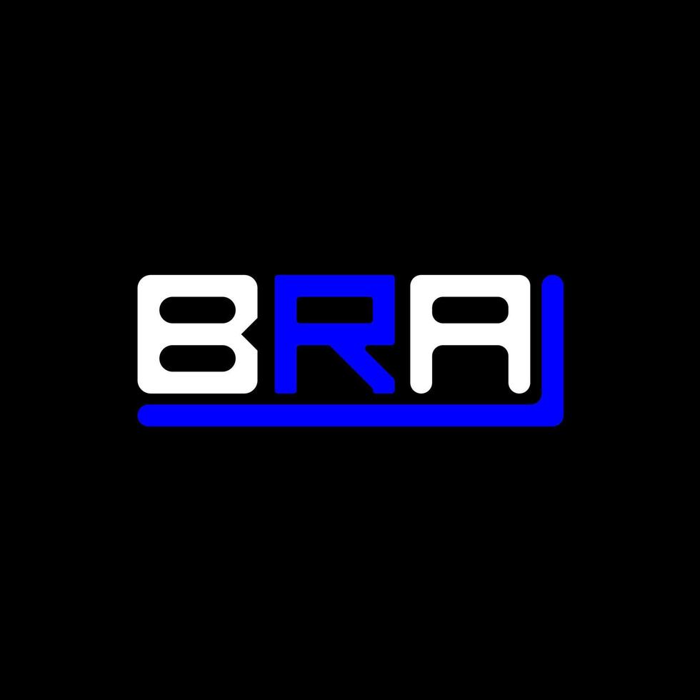BRA letter logo creative design with vector graphic, BRA simple and modern logo.