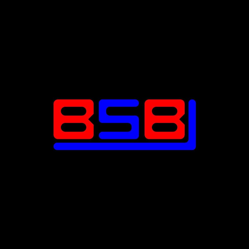 Diseño creativo del logotipo de la letra bsb con gráfico vectorial, logotipo simple y moderno de bsb. vector