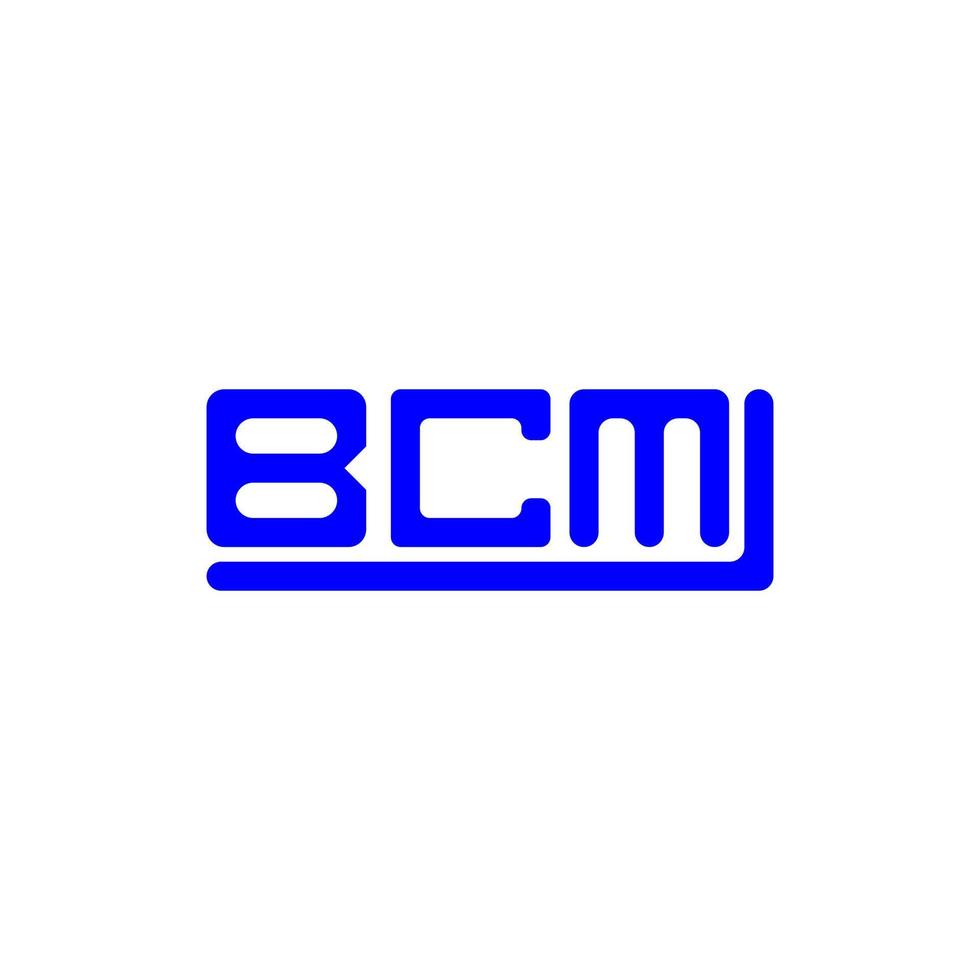 Diseño creativo del logotipo de la letra bcm con gráfico vectorial, logotipo simple y moderno de bcm. vector