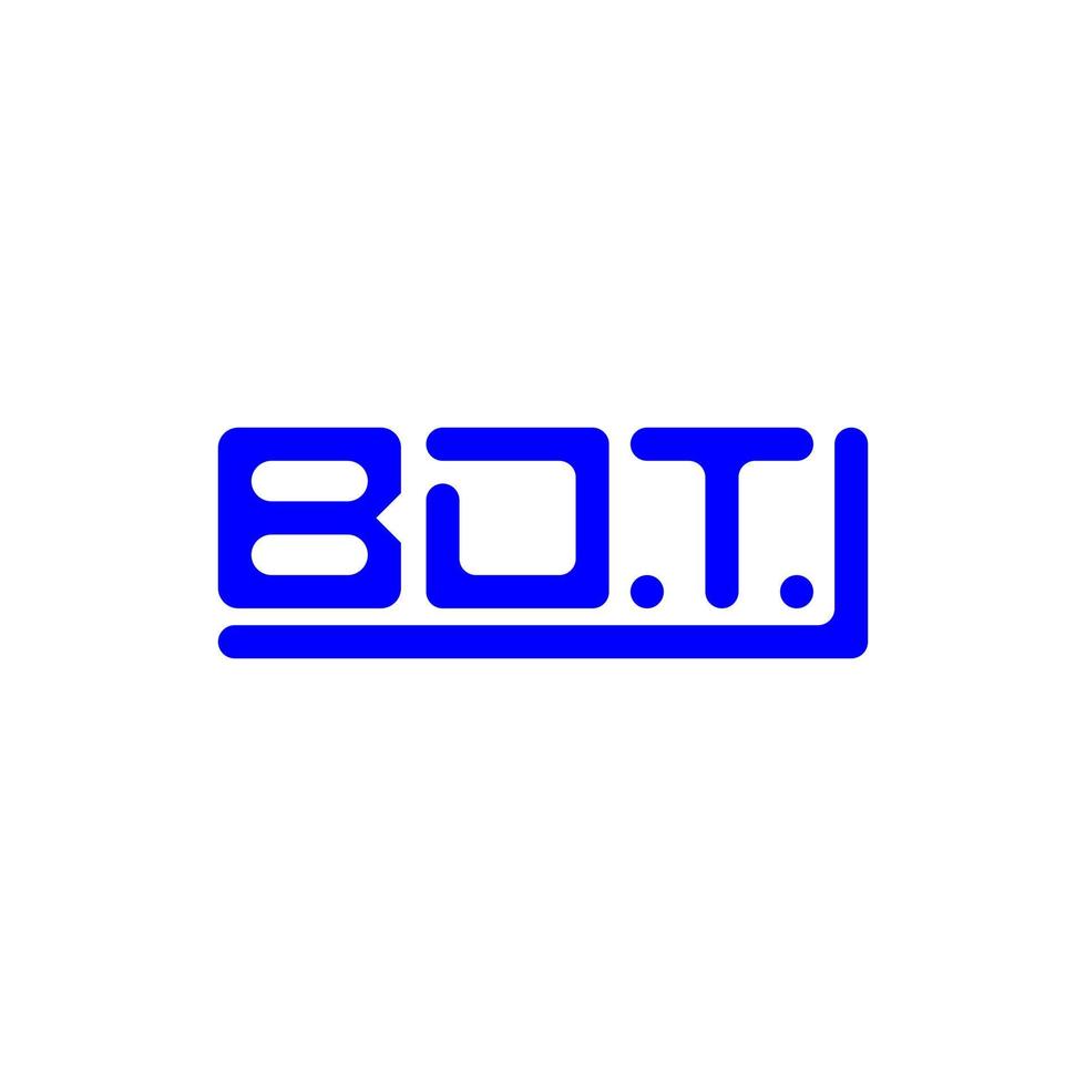 diseño creativo del logotipo de la letra bdt con gráfico vectorial, logotipo bdt simple y moderno. vector