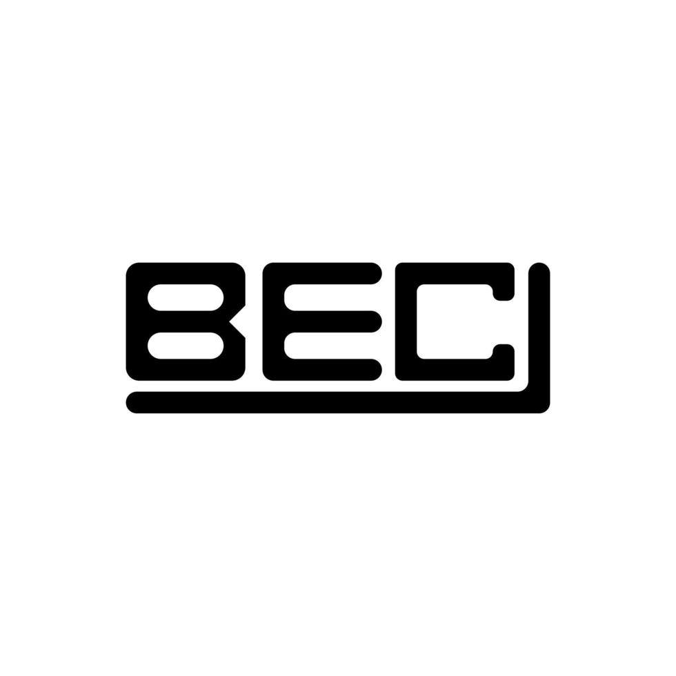 diseño creativo del logotipo de la letra bec con gráfico vectorial, logotipo simple y moderno de bec. vector