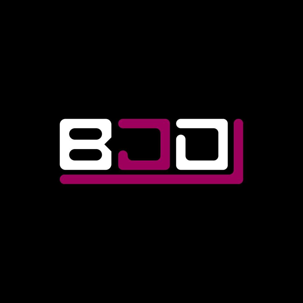 Diseño creativo del logotipo de la letra bjd con gráfico vectorial, logotipo simple y moderno de bjd. vector