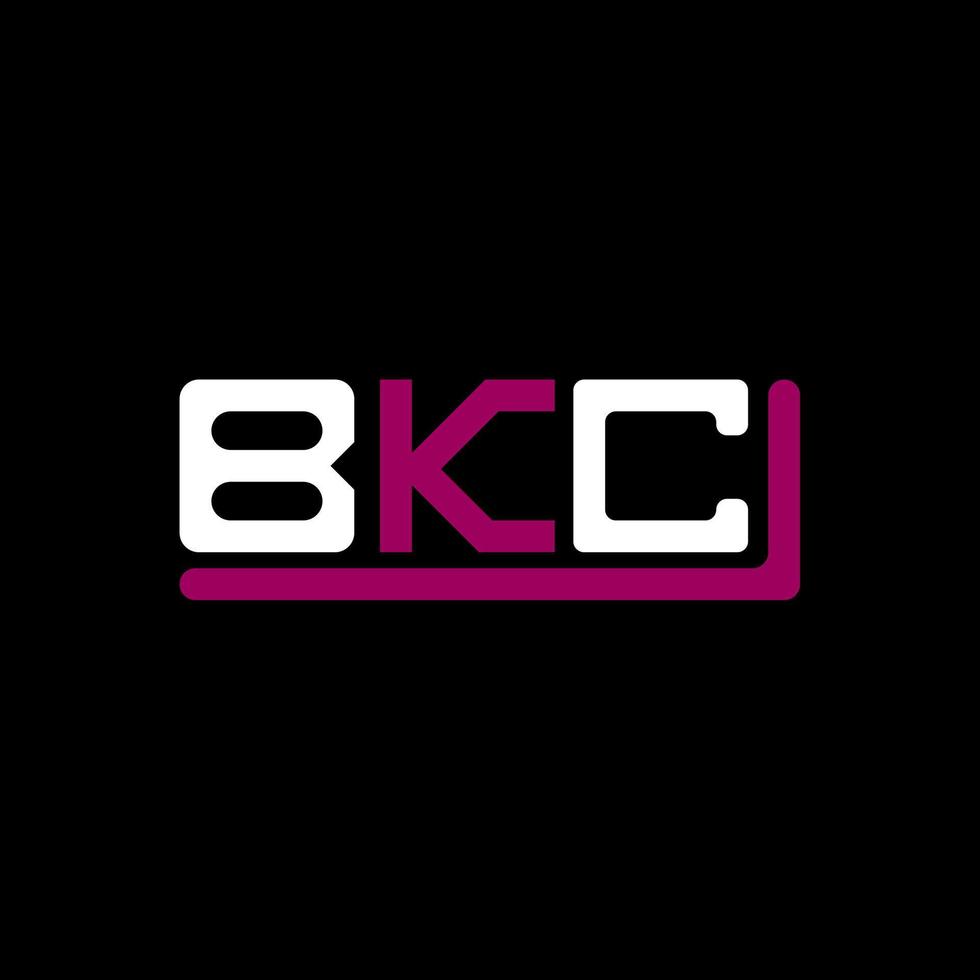 Diseño creativo del logotipo de la letra bkc con gráfico vectorial, logotipo simple y moderno de bkc. vector