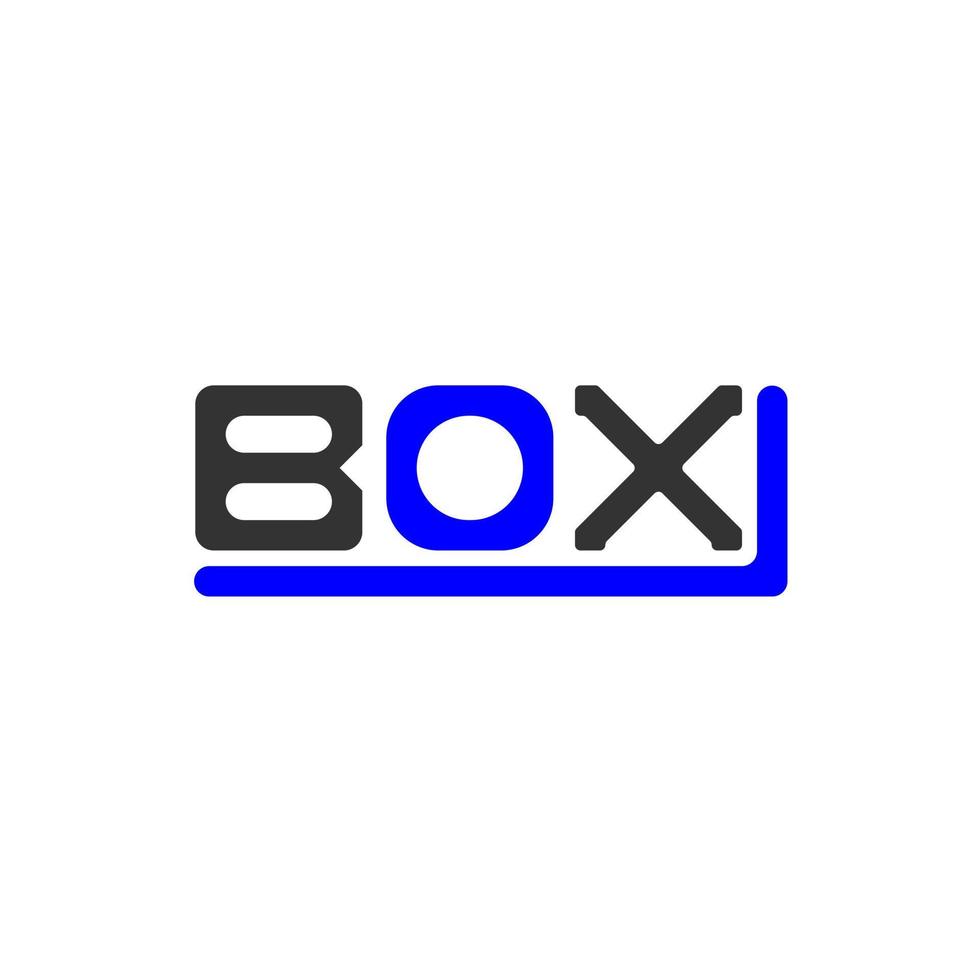 diseño creativo del logotipo de la letra de la caja con gráfico vectorial, logotipo simple y moderno de la caja. vector