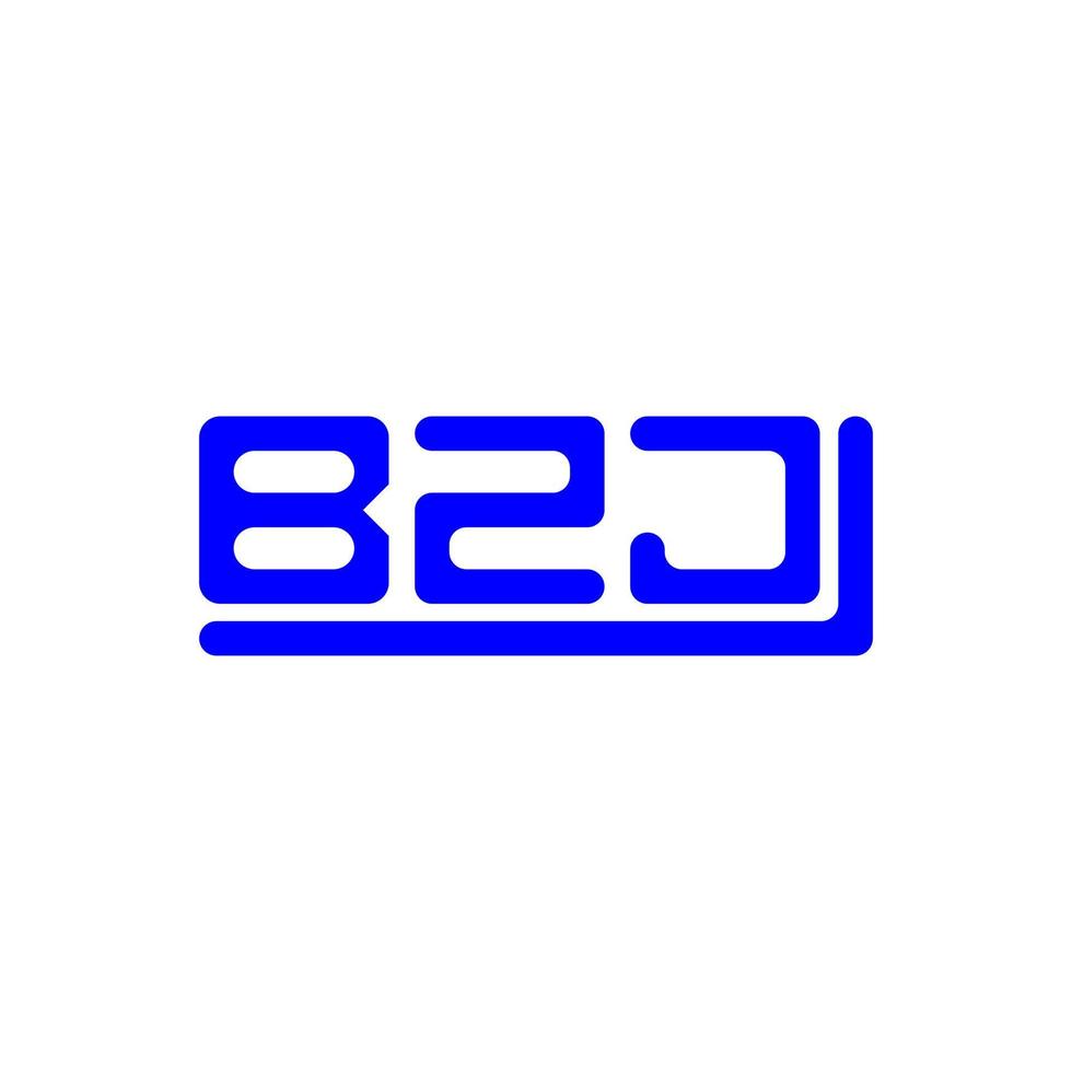 Diseño creativo del logotipo de la letra bzj con gráfico vectorial, logotipo simple y moderno de bzj. vector