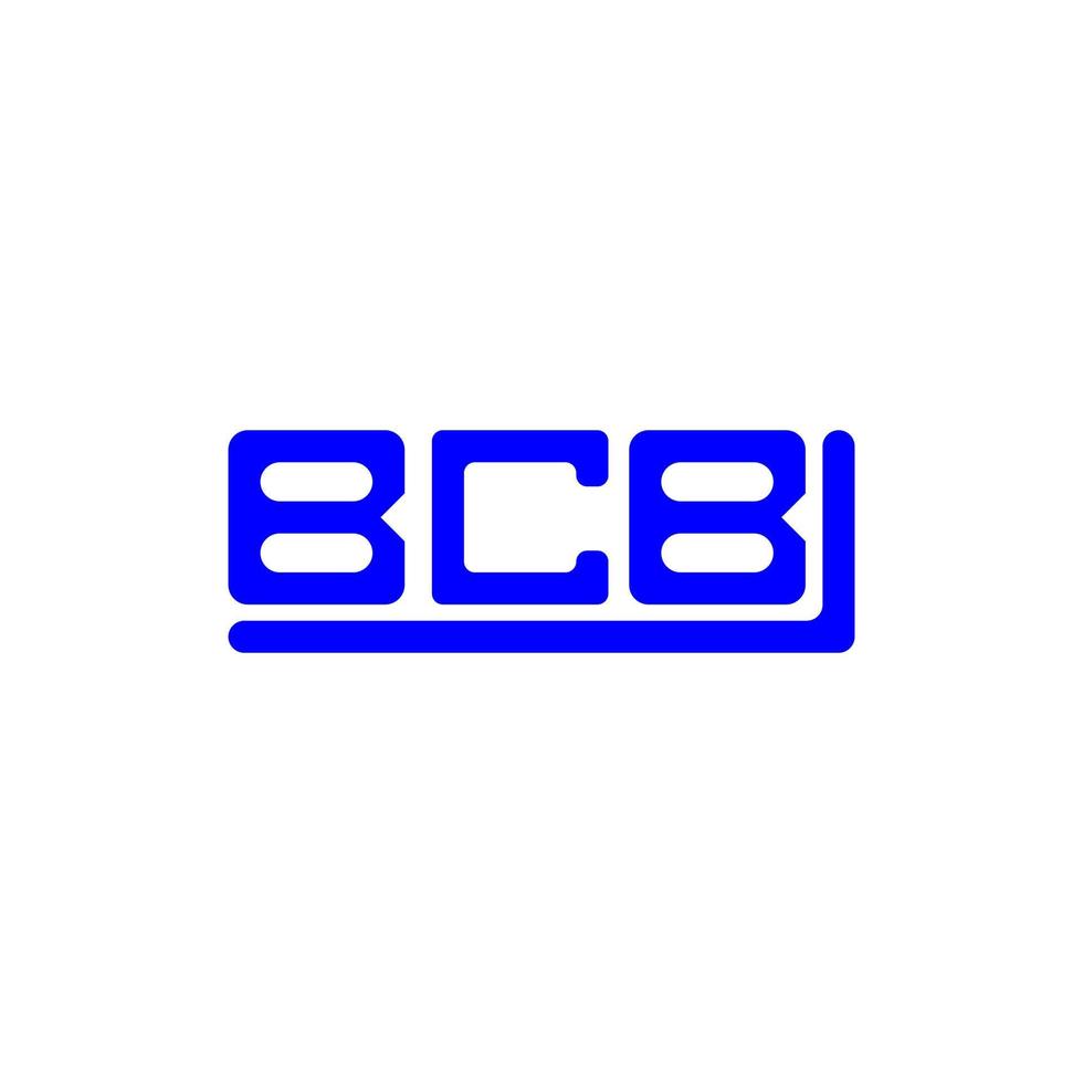 Diseño creativo del logotipo de la letra bcb con gráfico vectorial, logotipo simple y moderno de bcb. vector