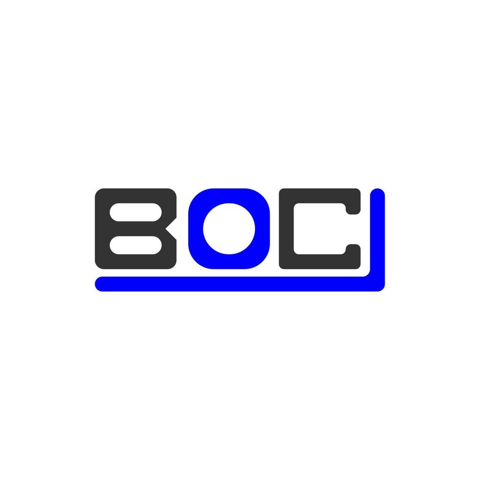 boc letter logo diseño creativo con gráfico vectorial, boc logo simple y moderno. vector