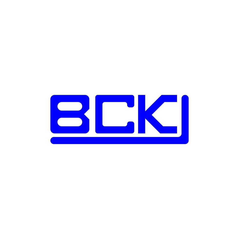 diseño creativo del logotipo de la letra bck con gráfico vectorial, logotipo simple y moderno de bck. vector