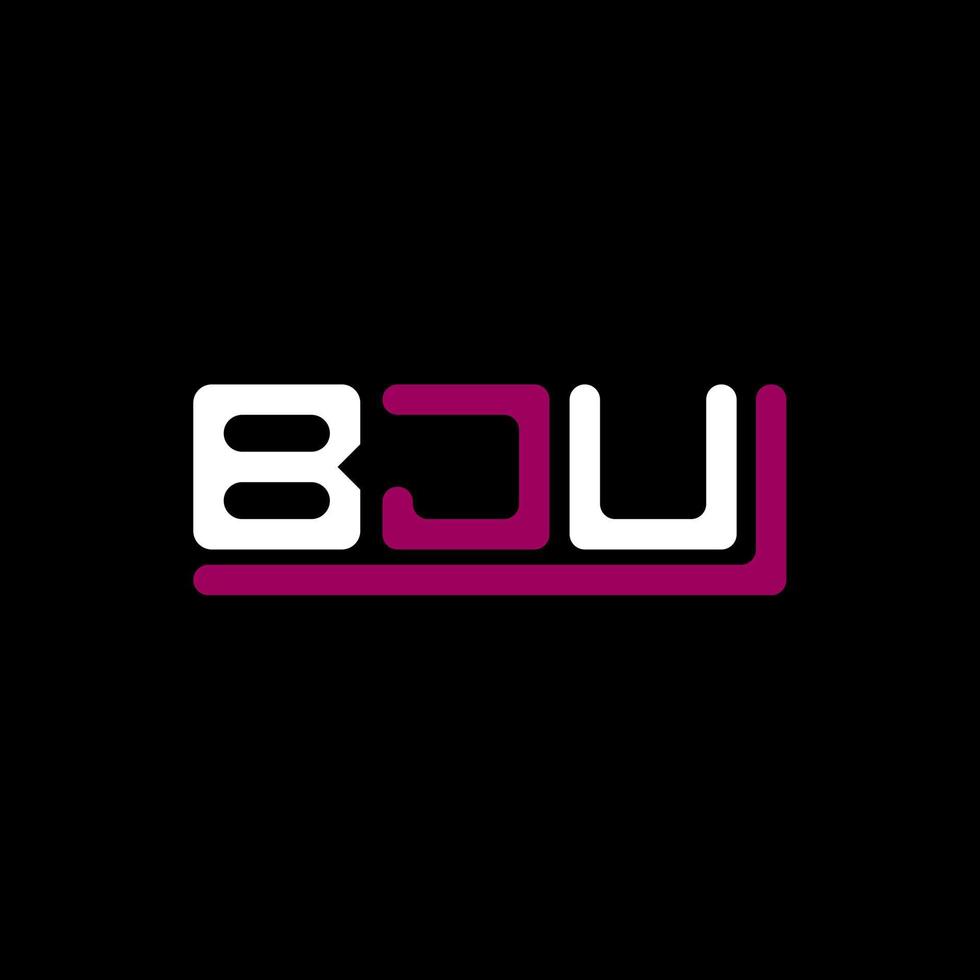 diseño creativo del logotipo de la letra bju con gráfico vectorial, logotipo simple y moderno de bju. vector