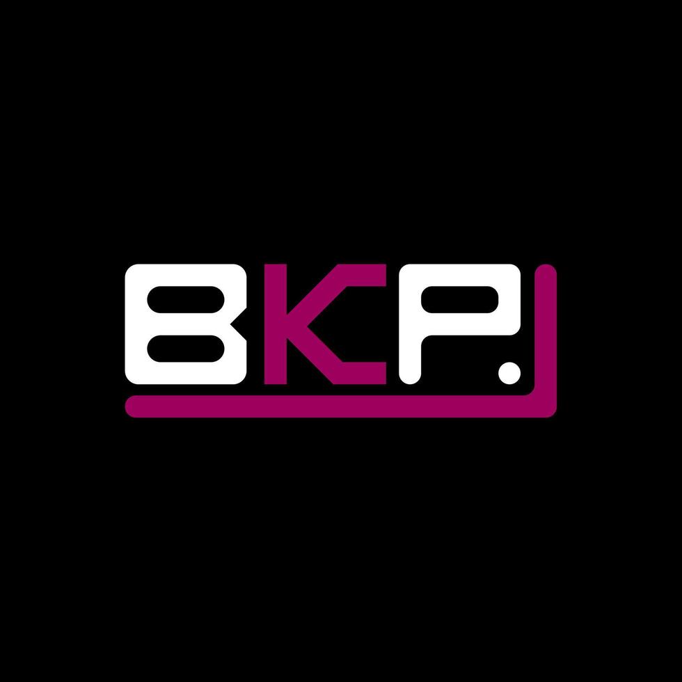Diseño creativo del logotipo de la letra bkp con gráfico vectorial, logotipo simple y moderno de bkp. vector