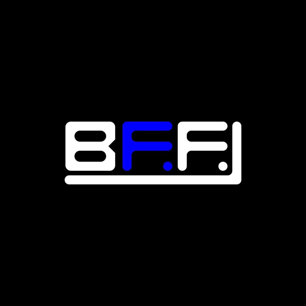 BFF letter logo creative design with vector graphic, BFF simple and modern logo.