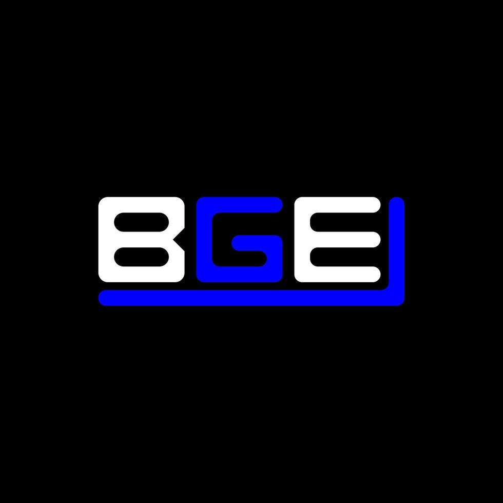 Diseño creativo del logotipo de la letra bge con gráfico vectorial, logotipo simple y moderno de bge. vector