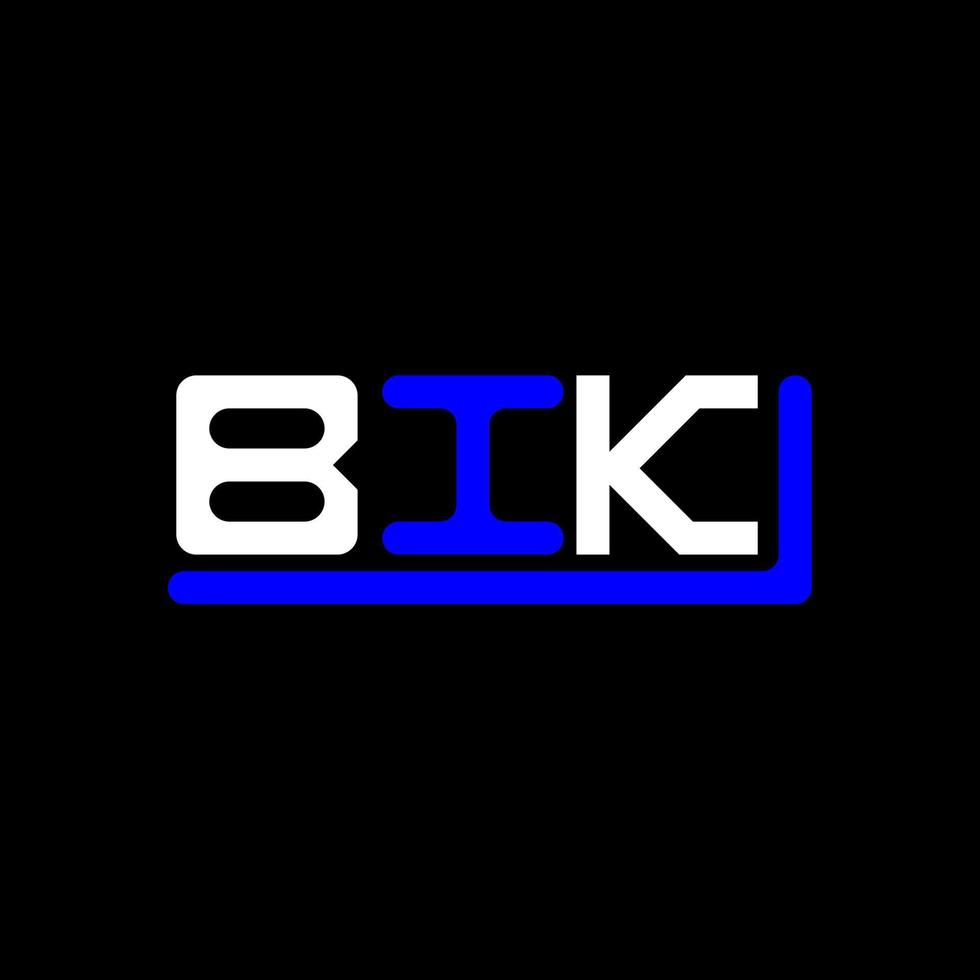 diseño creativo del logotipo de la letra bik con gráfico vectorial, logotipo simple y moderno de bik. vector