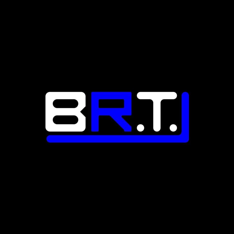 diseño creativo del logotipo de la letra brt con gráfico vectorial, logotipo simple y moderno de brt. vector