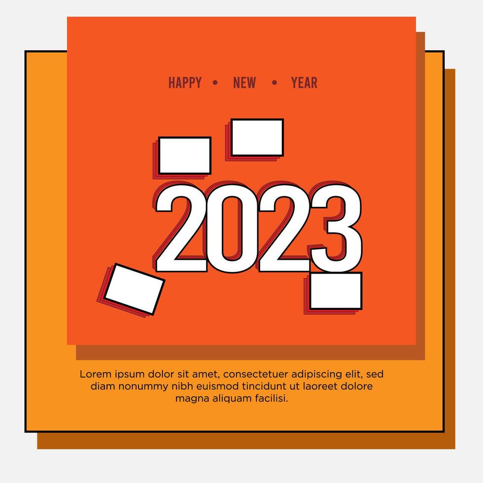 happy new year template free download vector