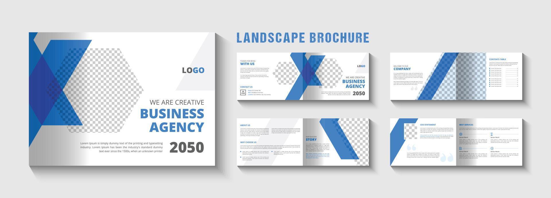 Corporate Business Landscape Brochure vector