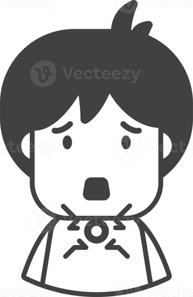 sore throat patient illustration in minimal style 18867007 PNG