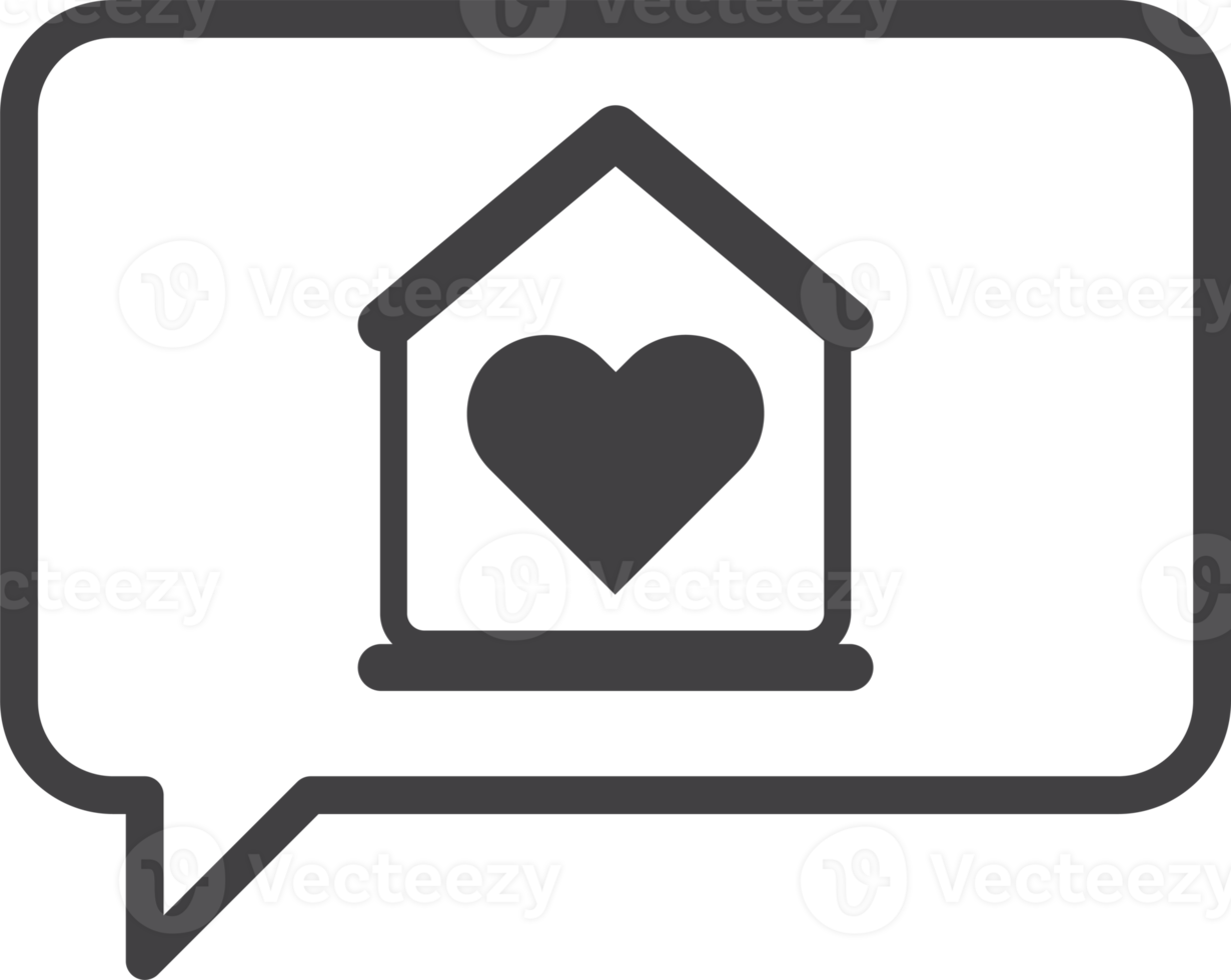 Free home and heart illustration in minimal style 18867026 PNG with