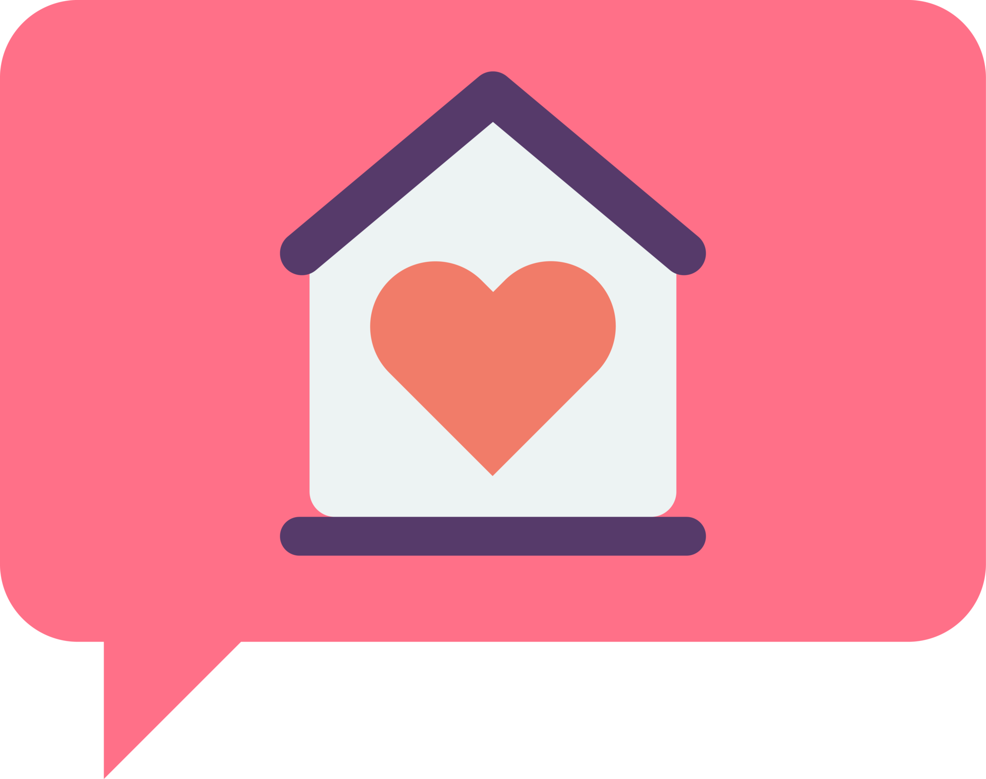 home and heart illustration in minimal style 18867122 PNG
