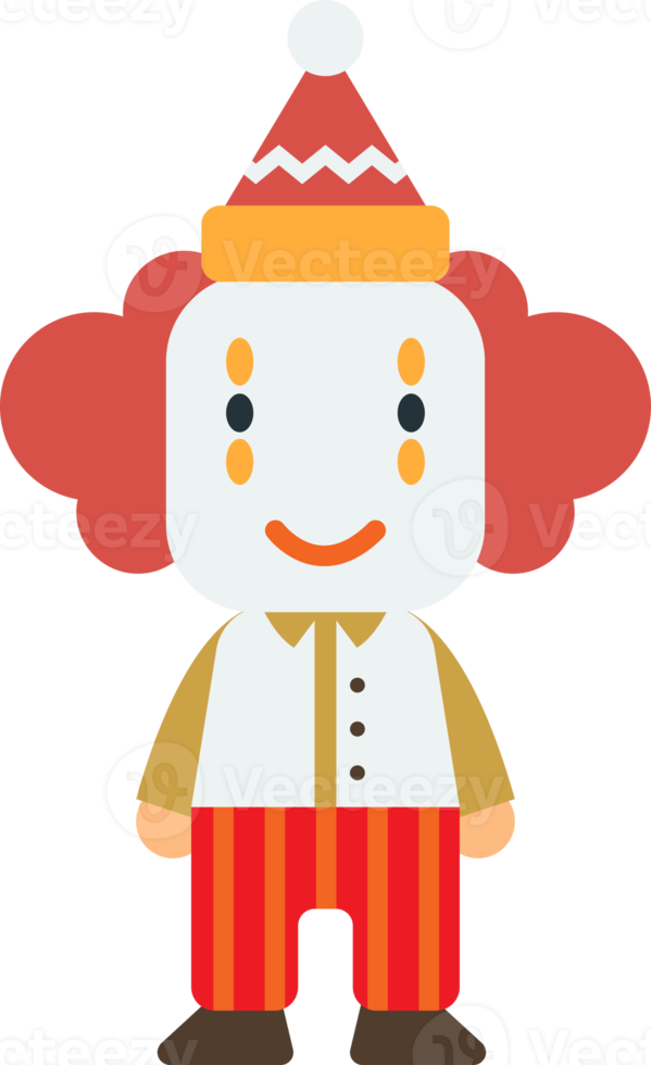 clown of grappenmaker karakter illustratie in minimaal stijl png