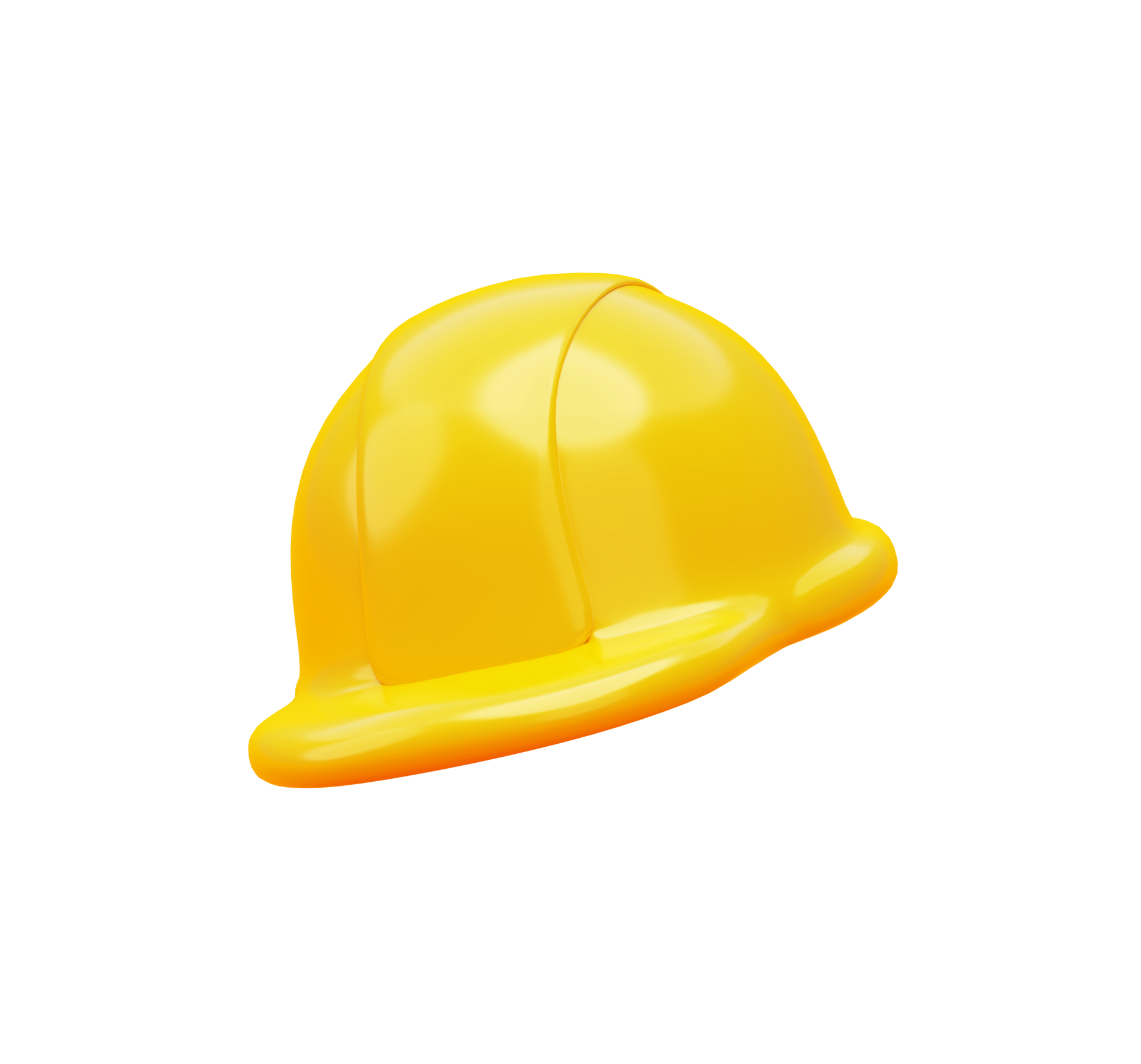 Yellow Helmet Construction Equipment Safety Maintenance Protection 3d