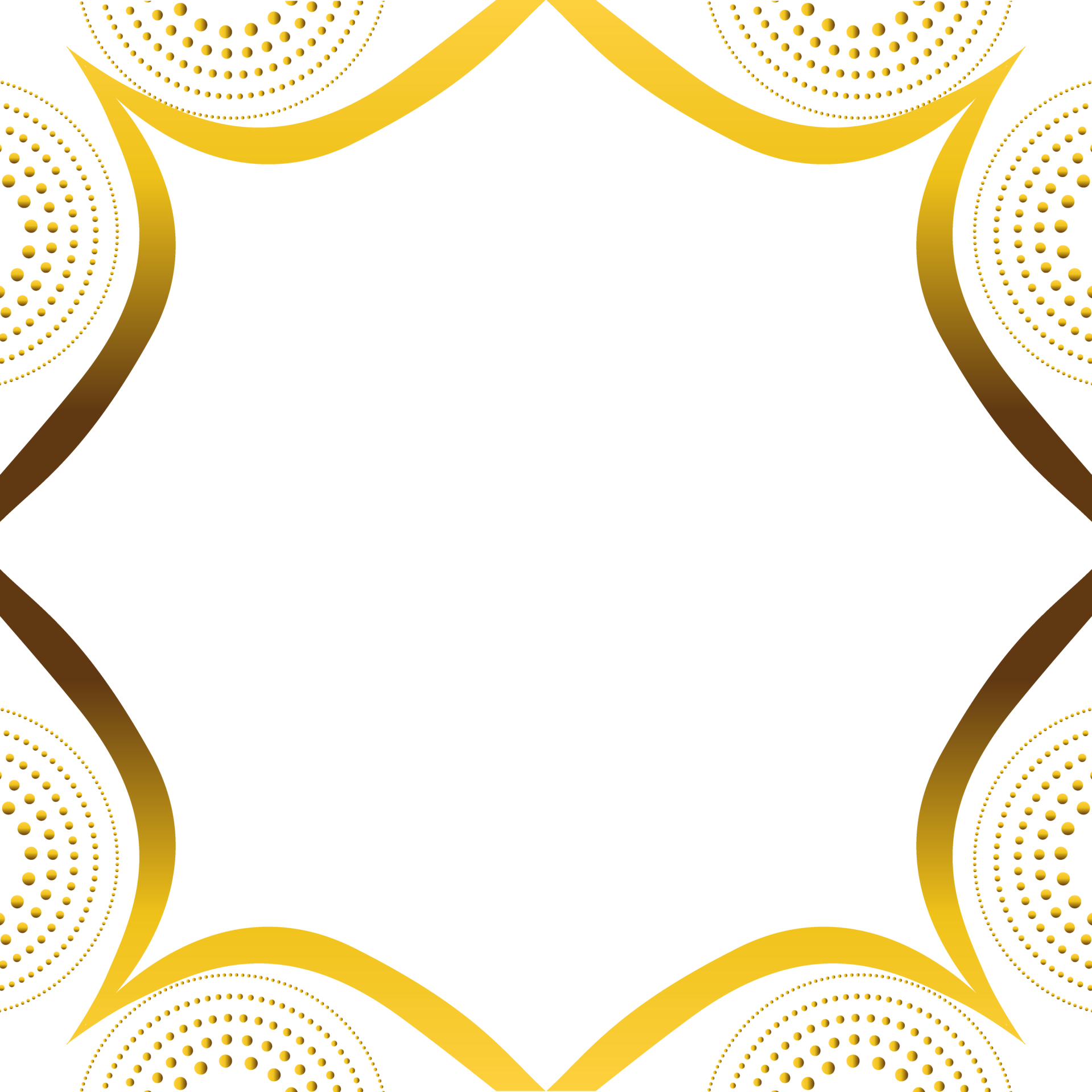 Abstract black background with golden floral ornament. 18867253 PNG