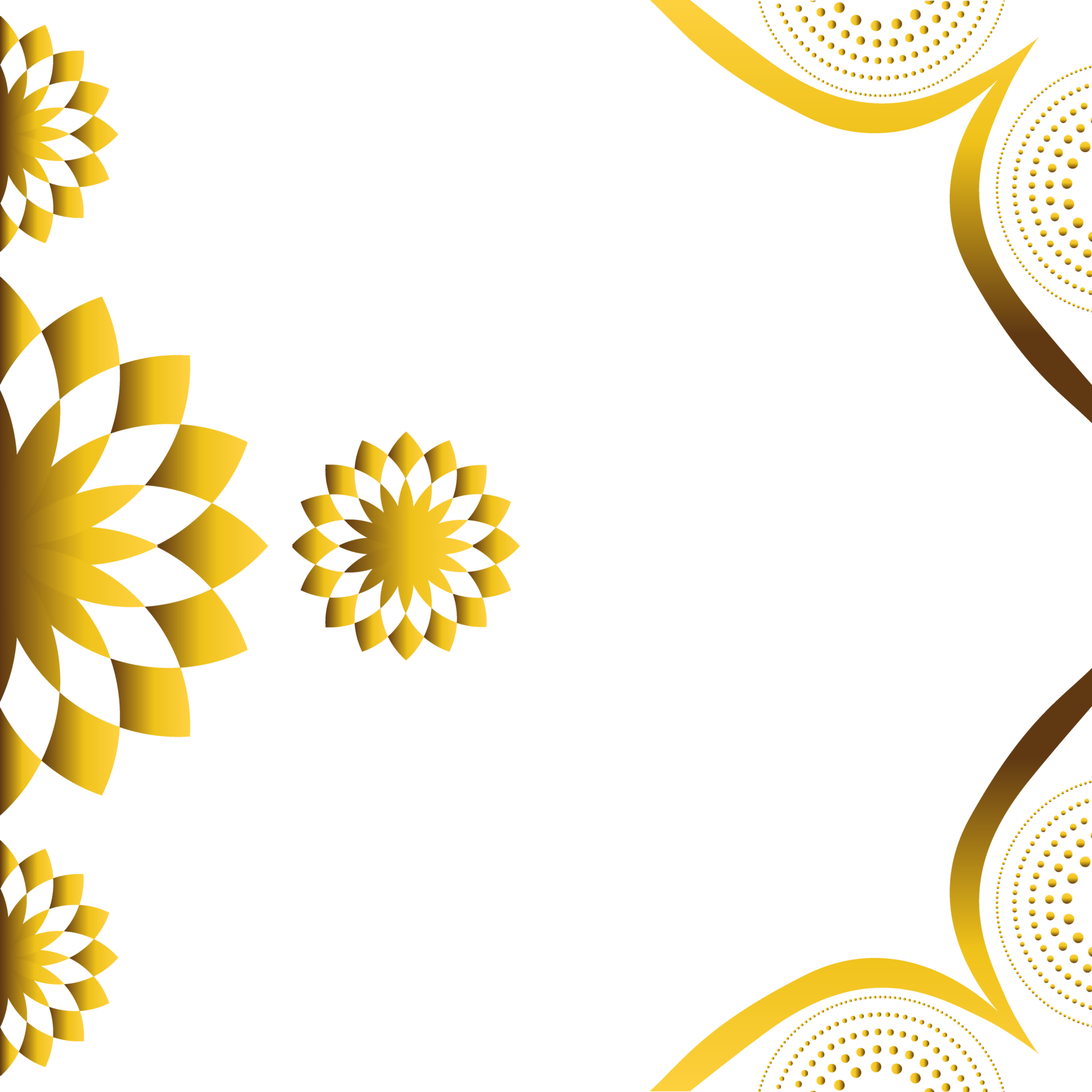 Abstract black background with golden floral ornament. 18867348 PNG