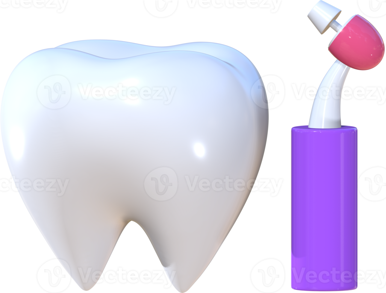 icono 3d de cuidado de la salud de los dientes dentales. png