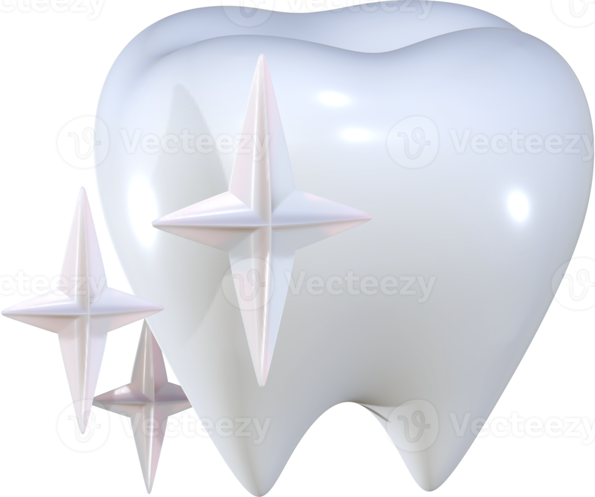 3D-Symbol für die Zahngesundheit im Gesundheitswesen. png