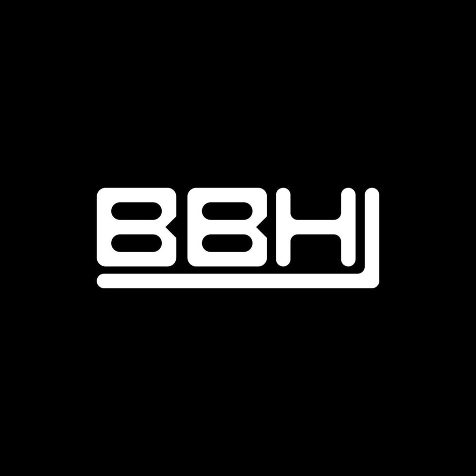 Diseño creativo del logotipo de la letra bbh con gráfico vectorial, logotipo simple y moderno de bbh. vector