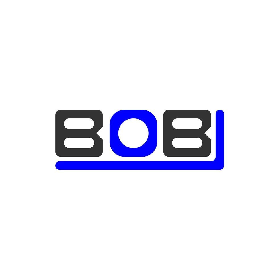 diseño creativo del logotipo de la letra bob con gráfico vectorial, logotipo simple y moderno de bob. vector