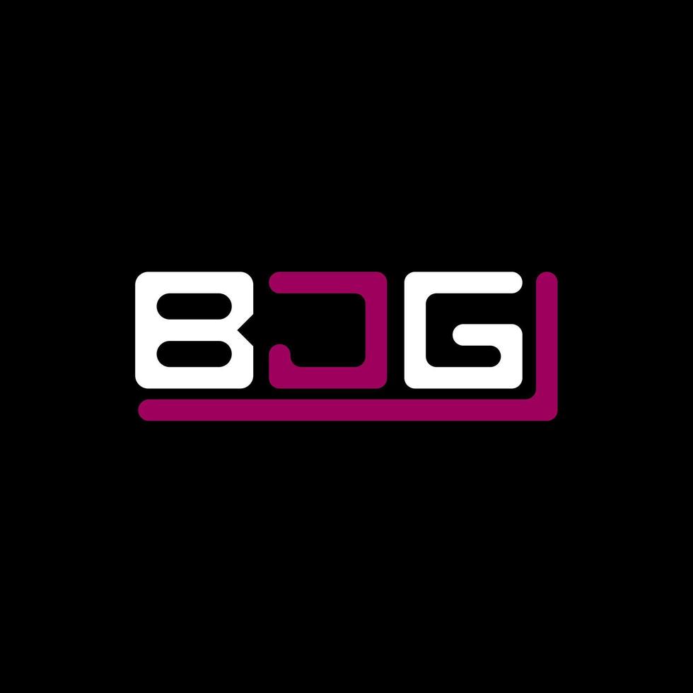 Diseño creativo del logotipo de la letra bjg con gráfico vectorial, logotipo simple y moderno de bjg. vector