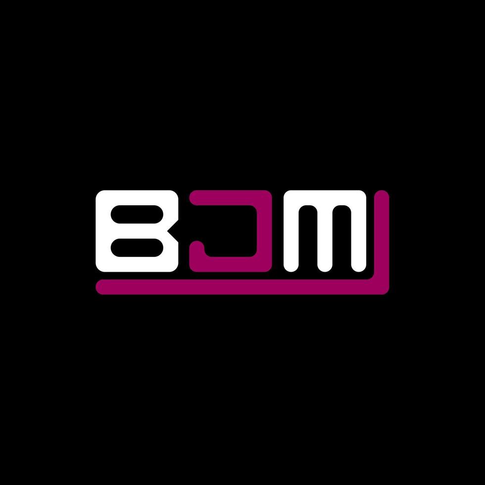 Diseño creativo del logotipo de la letra bjm con gráfico vectorial, logotipo simple y moderno de bjm. vector