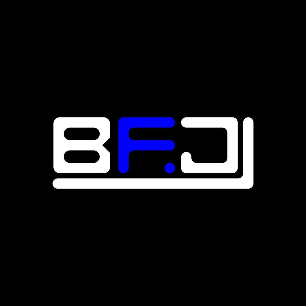 Diseño creativo del logotipo de la letra bfj con gráfico vectorial, logotipo simple y moderno de bfj. vector