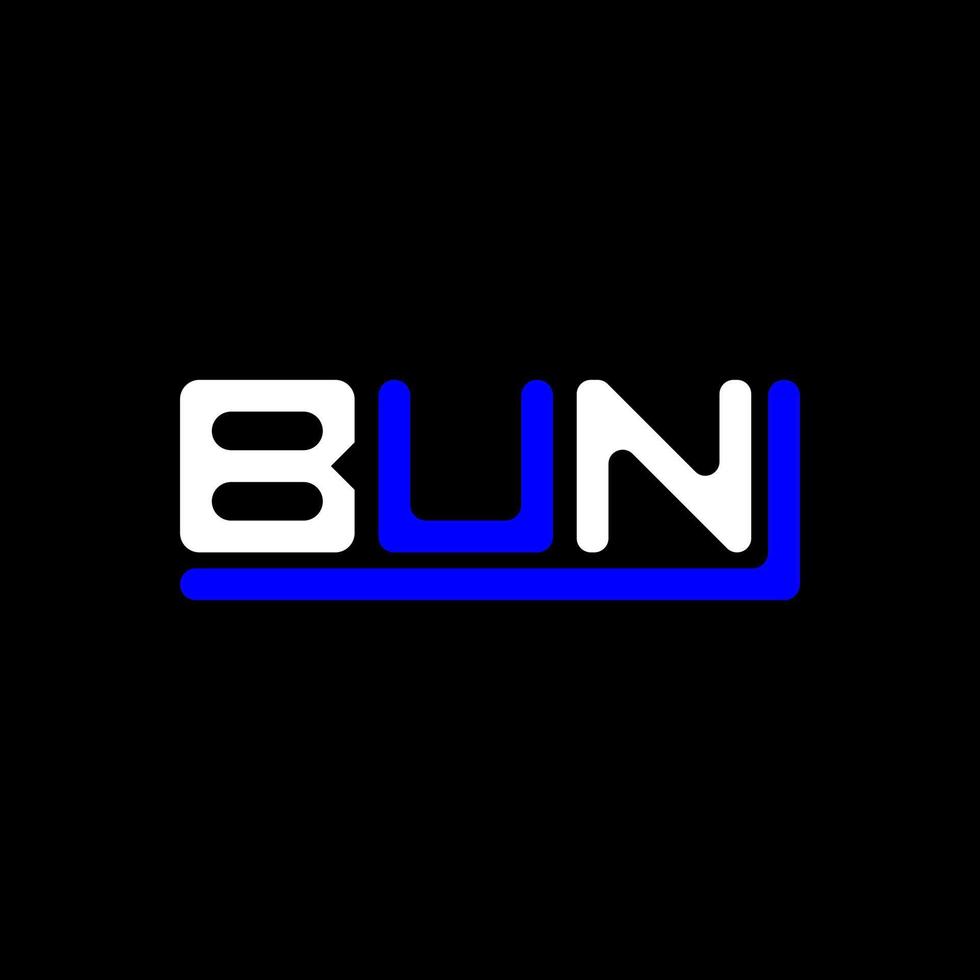 BUN letter logo creative design with vector graphic, BUN simple and modern logo.