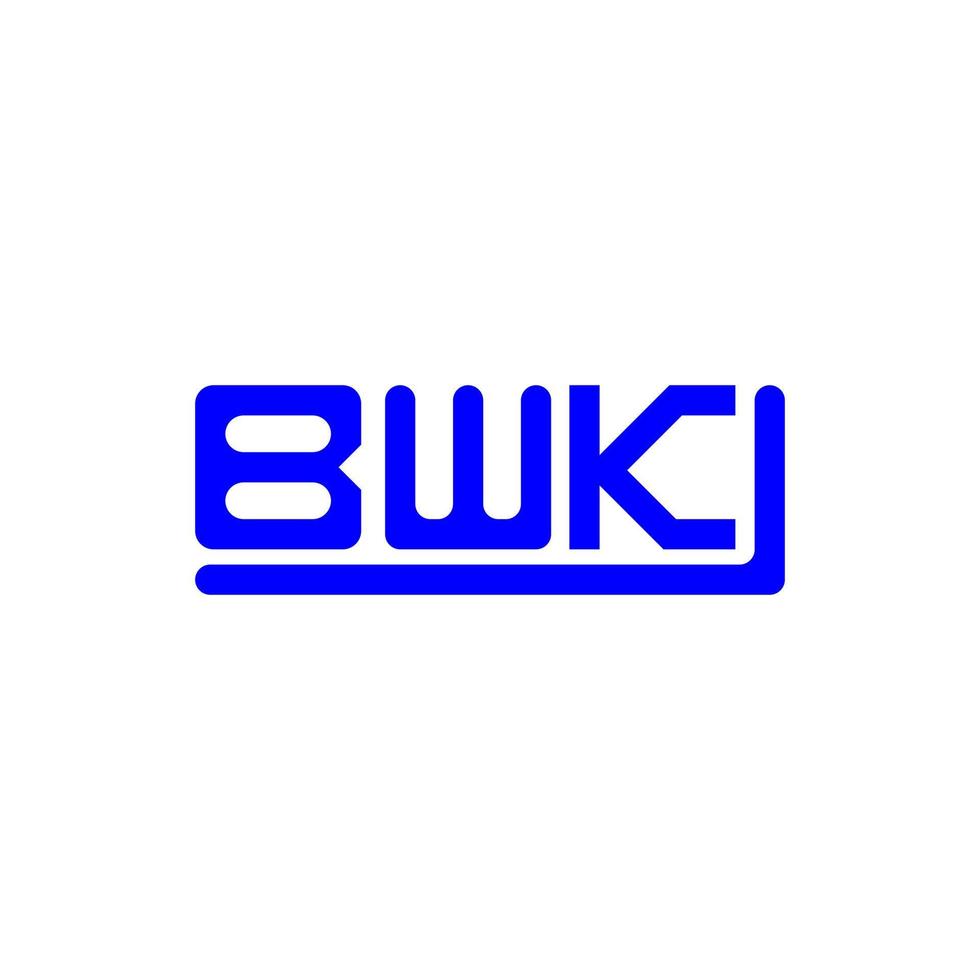 BWK letter logo creative design with vector graphic, BWK simple and modern logo.