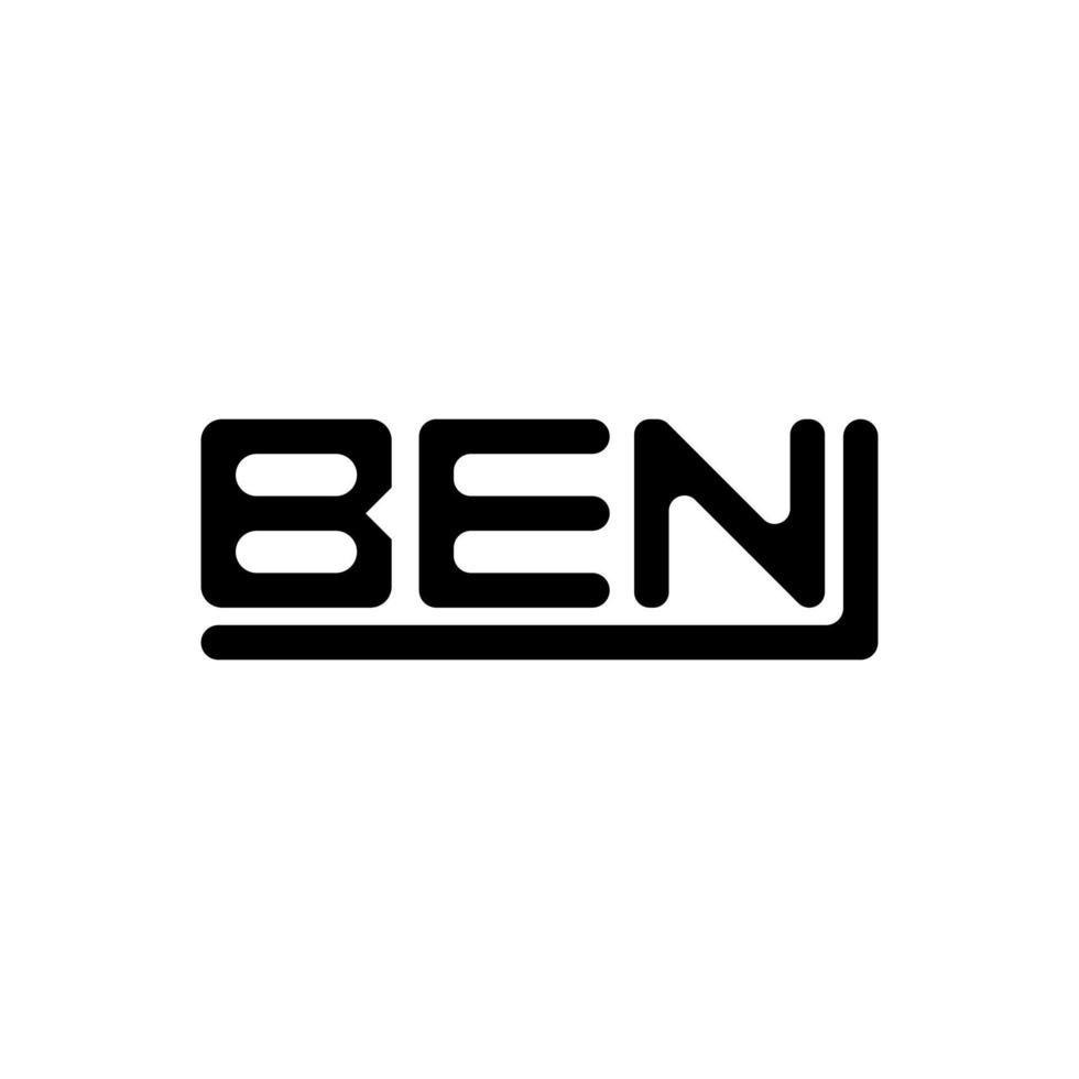 diseño creativo del logotipo de la letra ben con gráfico vectorial, logotipo simple y moderno de ben. vector