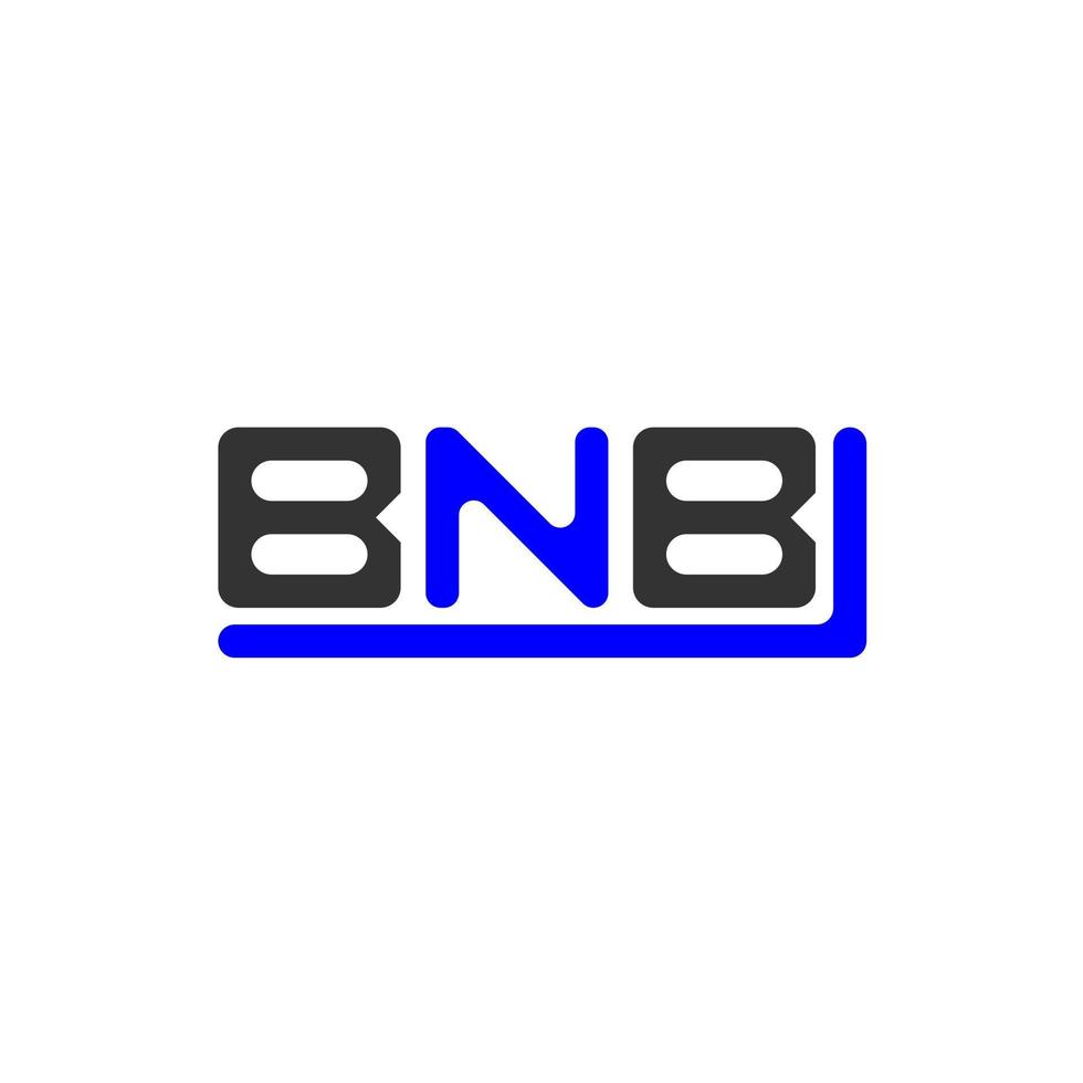 BNB letter logo creative design with vector graphic, BNB simple and modern logo.