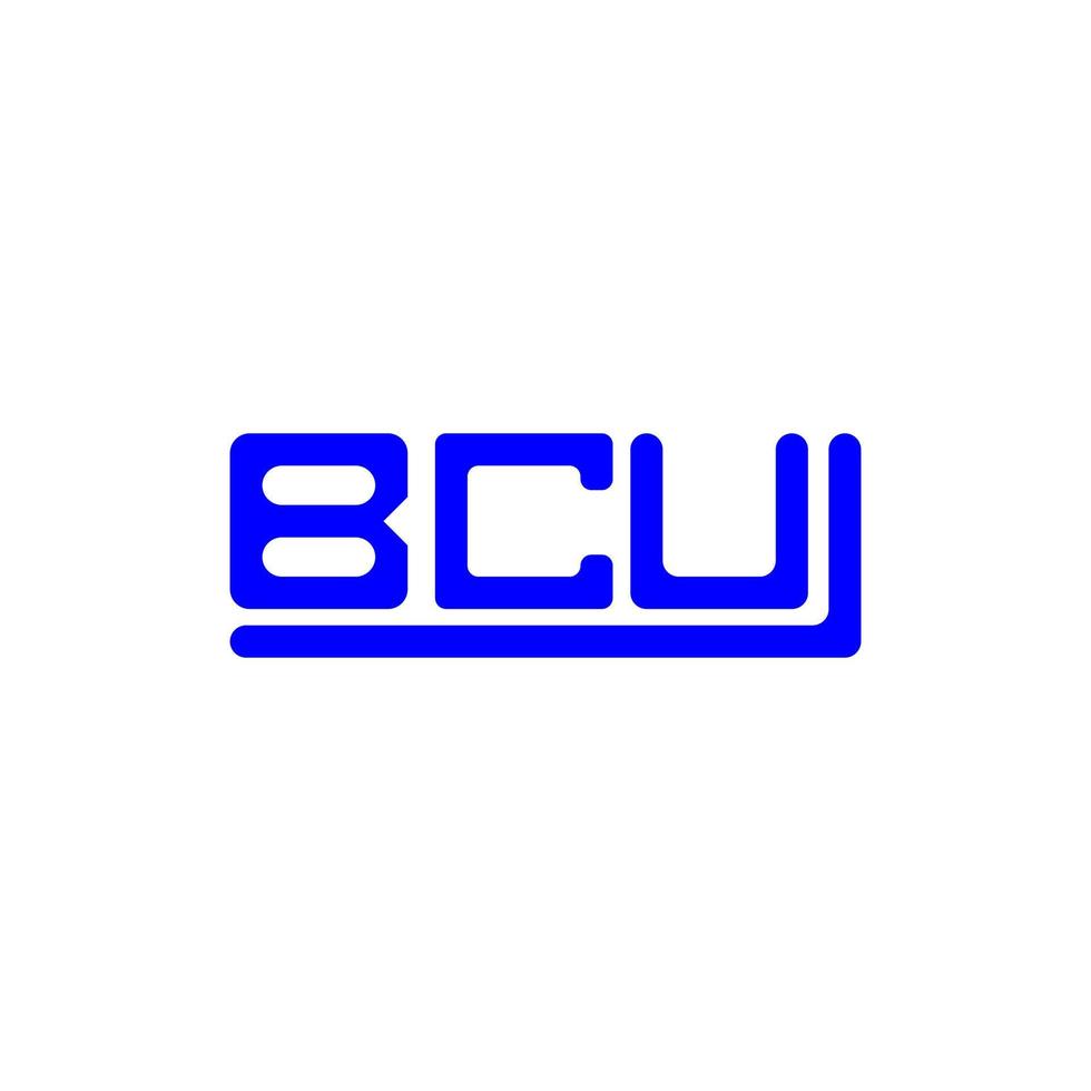 BCU letter logo creative design with vector graphic, BCU simple and modern logo.