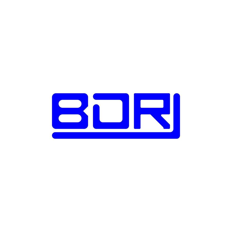 diseño creativo del logotipo de la letra bdr con gráfico vectorial, logotipo bdr simple y moderno. vector