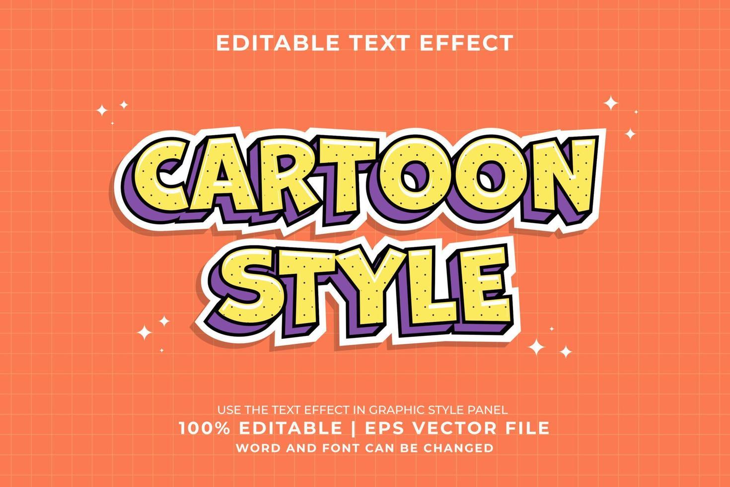 Editable text effect - Cartoon template style premium vector