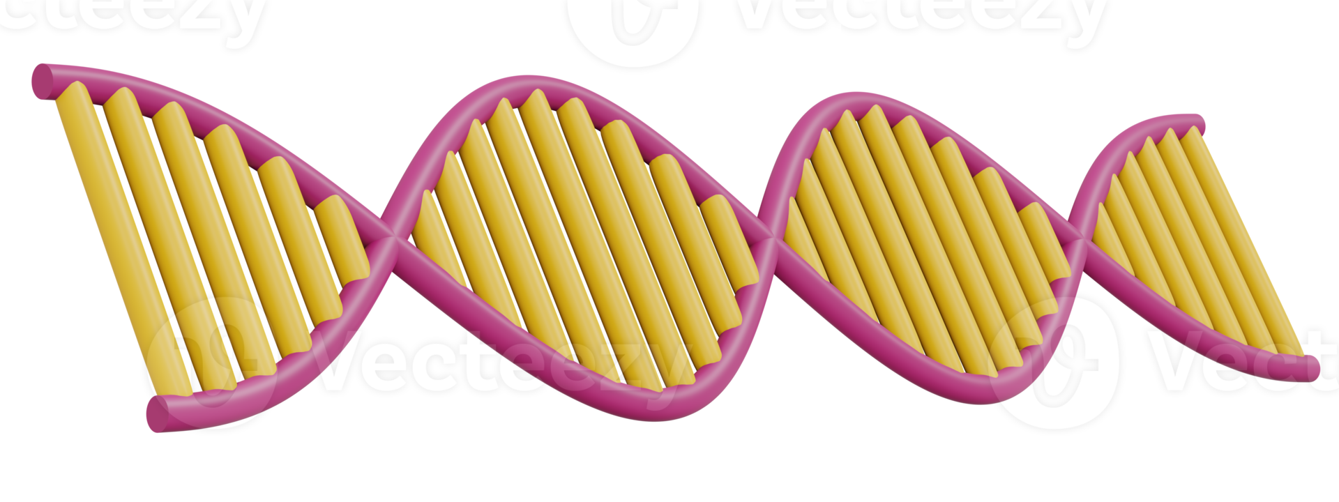 DNA-Symbol im Cartoon-Stil 3D-Rendering png