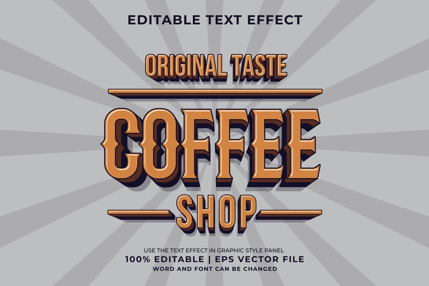 Editable text effect - Coffee Shop Vintage template style premium vector