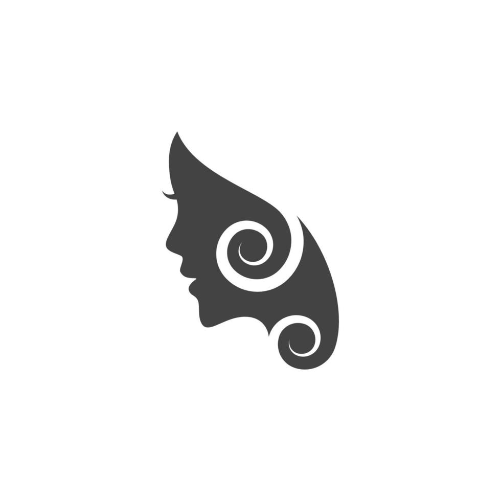 Woman face silhouette vector