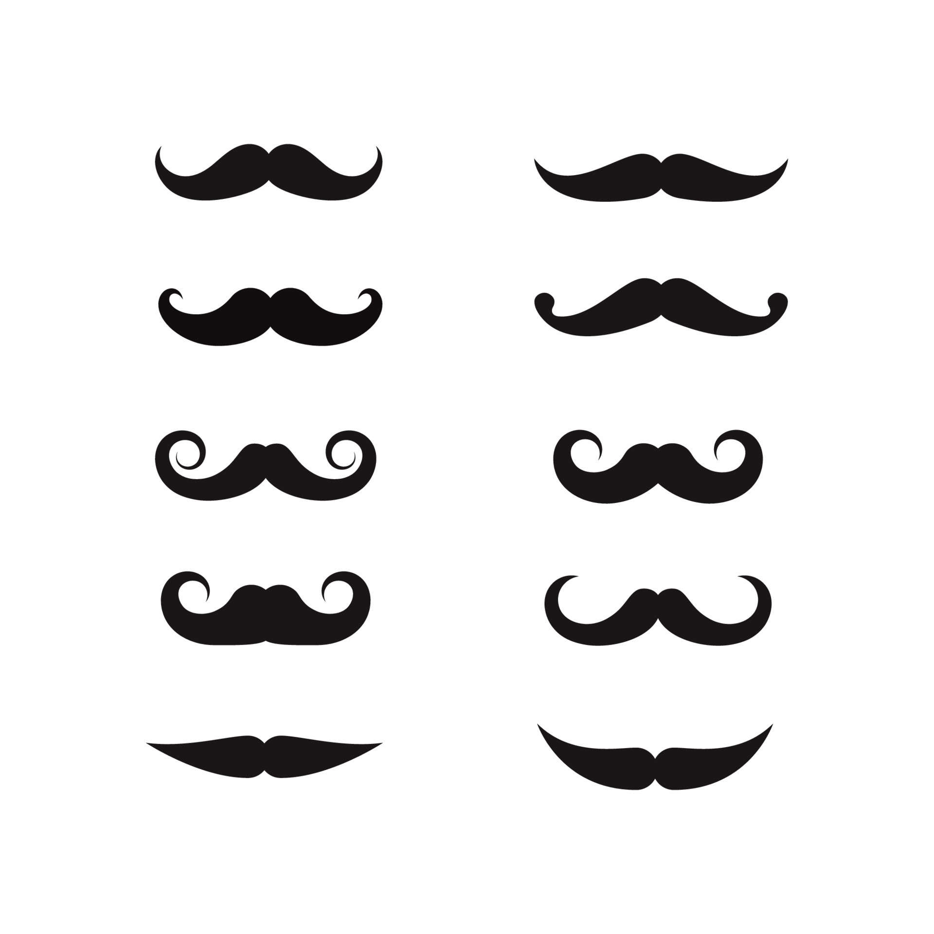 Mustache icon Logo template 18867960 Vector Art at Vecteezy