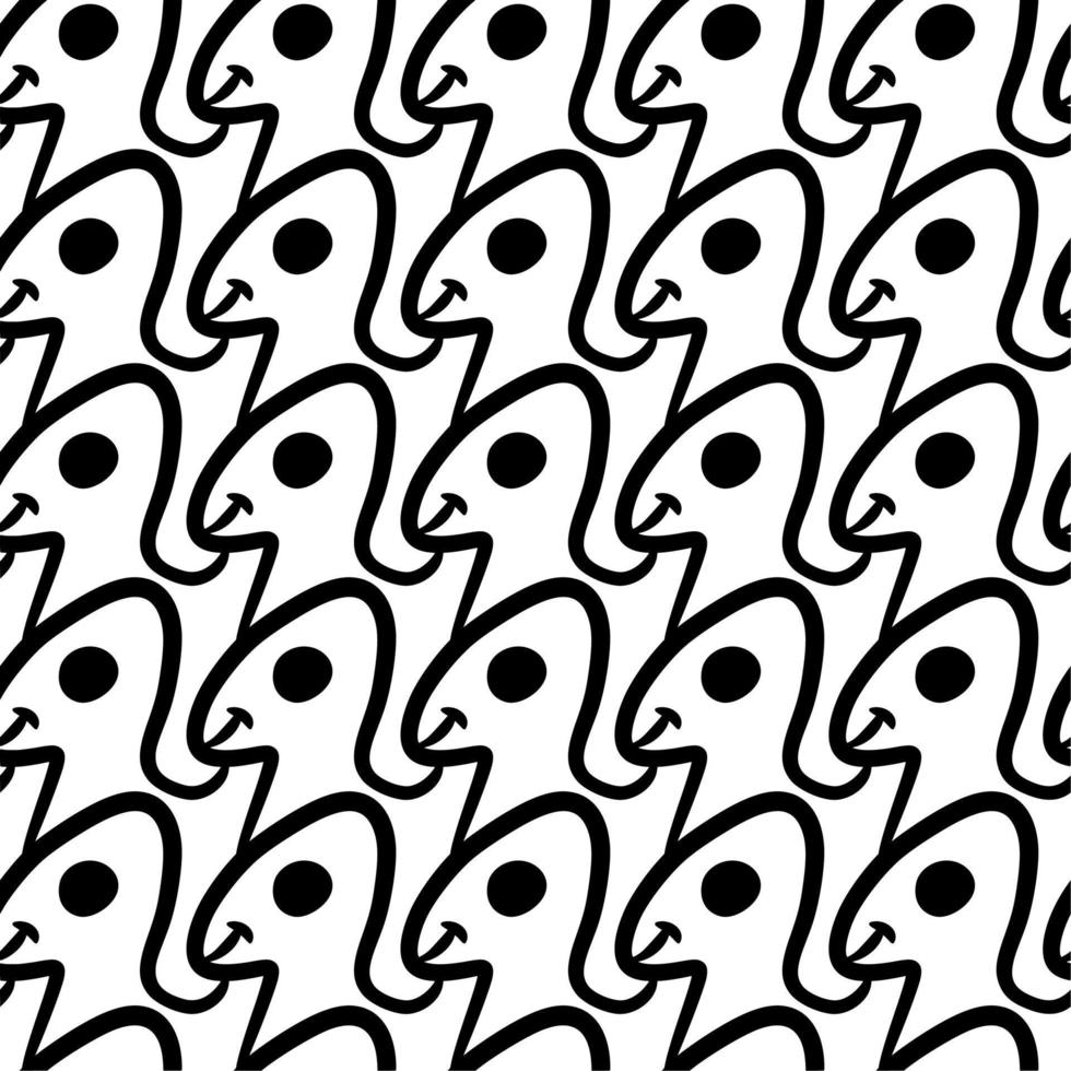 seamless pattern of monster cartoon vector