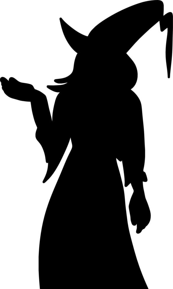 vector illustration of witch cartoon