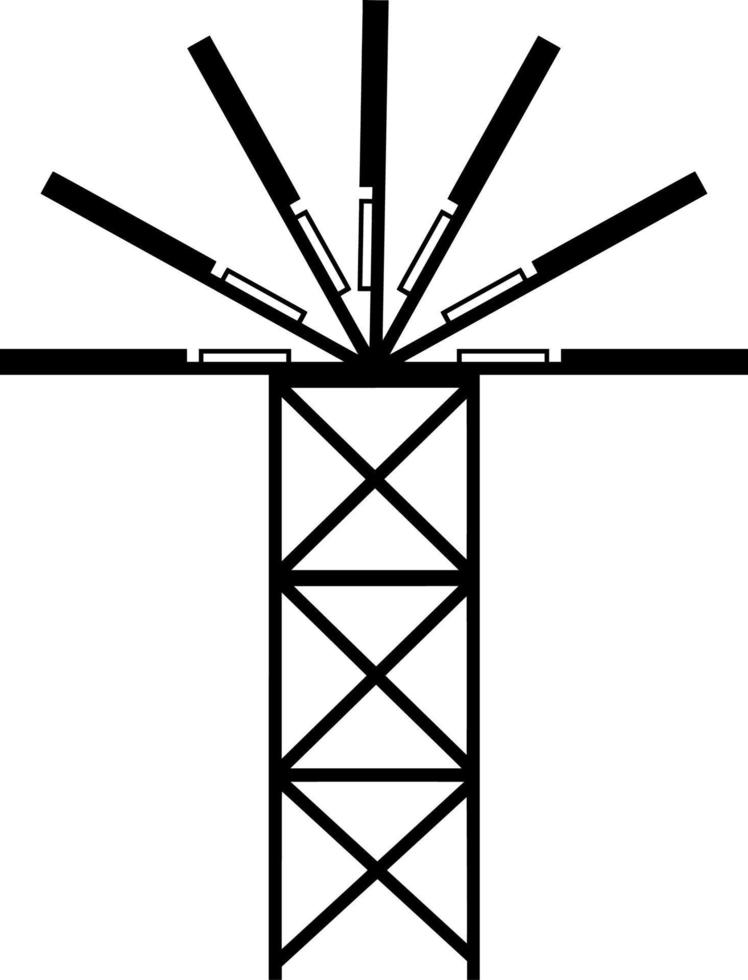 vector illustration of light pole icon