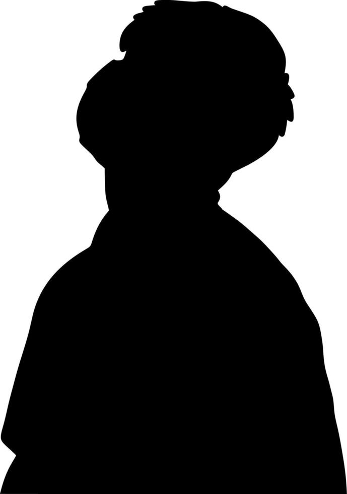 vector illustration of black and white shape man